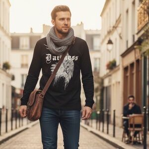 Street Legal Gothic "Darkness" Wing Graphic Tee XXL